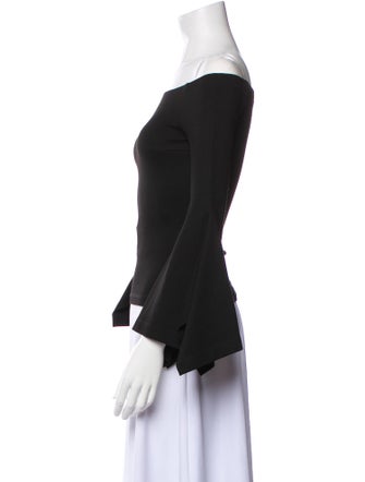 Rosetta Getty Off-The-Shoulder Three-Quarter Sleeve Top