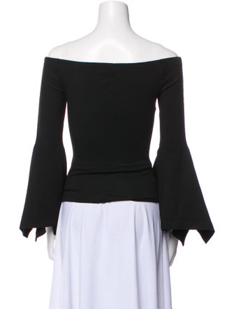 Rosetta Getty Off-The-Shoulder Three-Quarter Sleeve Top