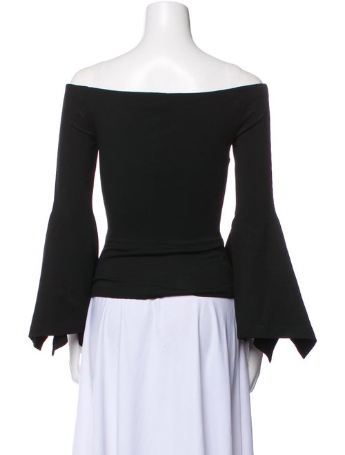 Rosetta Getty Off-The-Shoulder Three-Quarter Sleeve Top