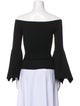 Rosetta Getty Off-The-Shoulder Three-Quarter Sleeve Top