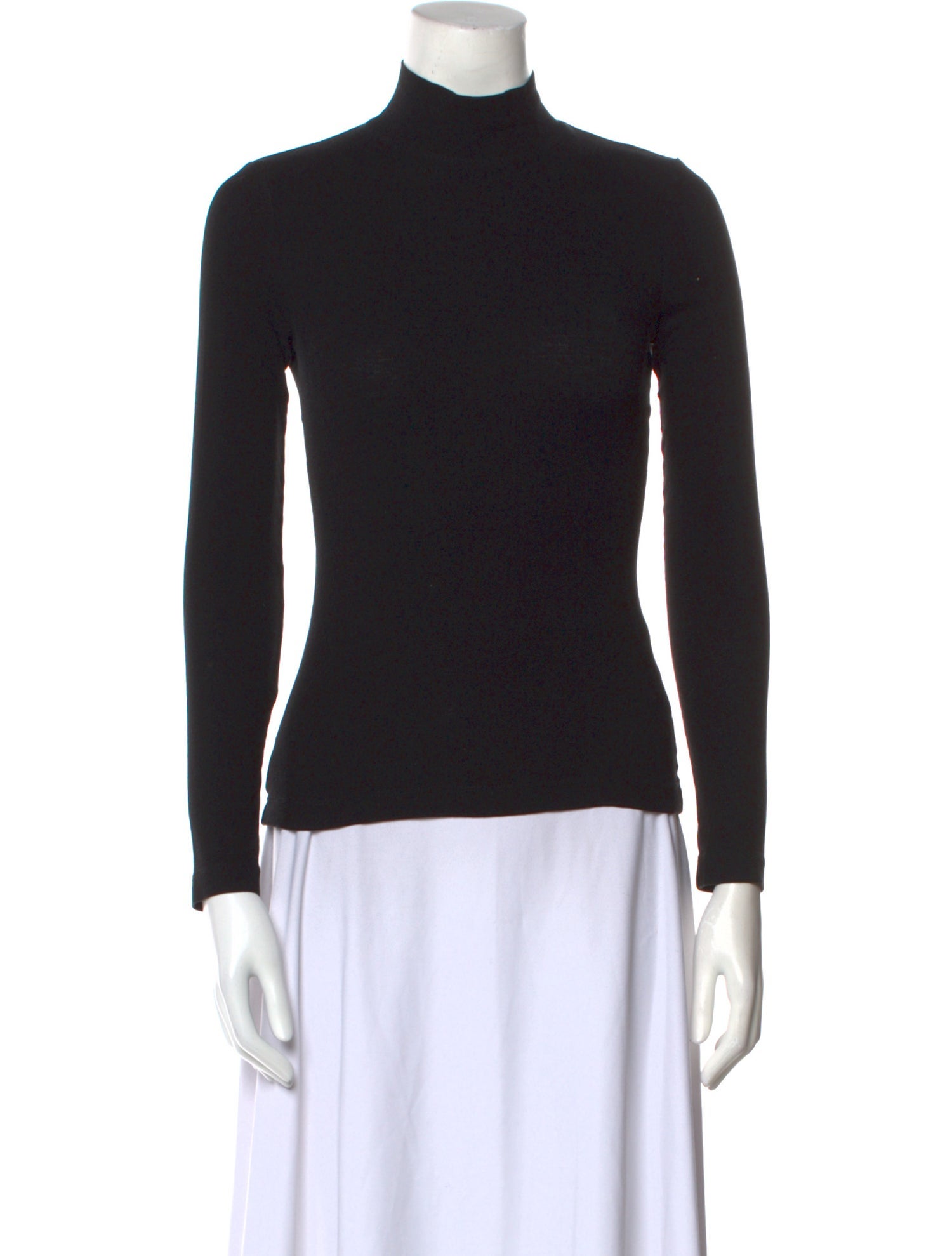 Rosetta Getty Mock Neck Long Sleeve Top