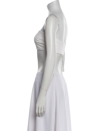 Rosetta Getty Strapless Crop Top