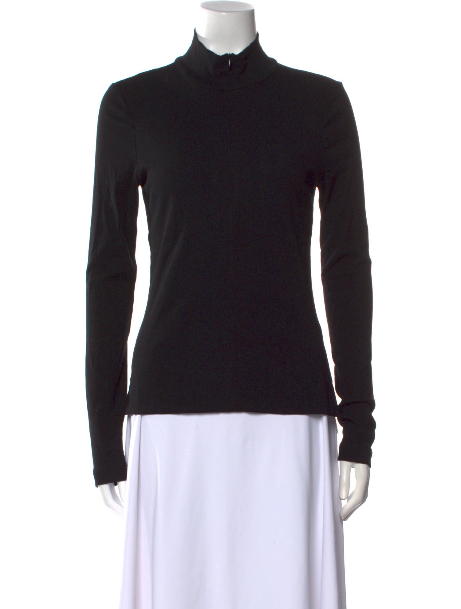 Rosetta Getty Mock Neck Long Sleeve Top