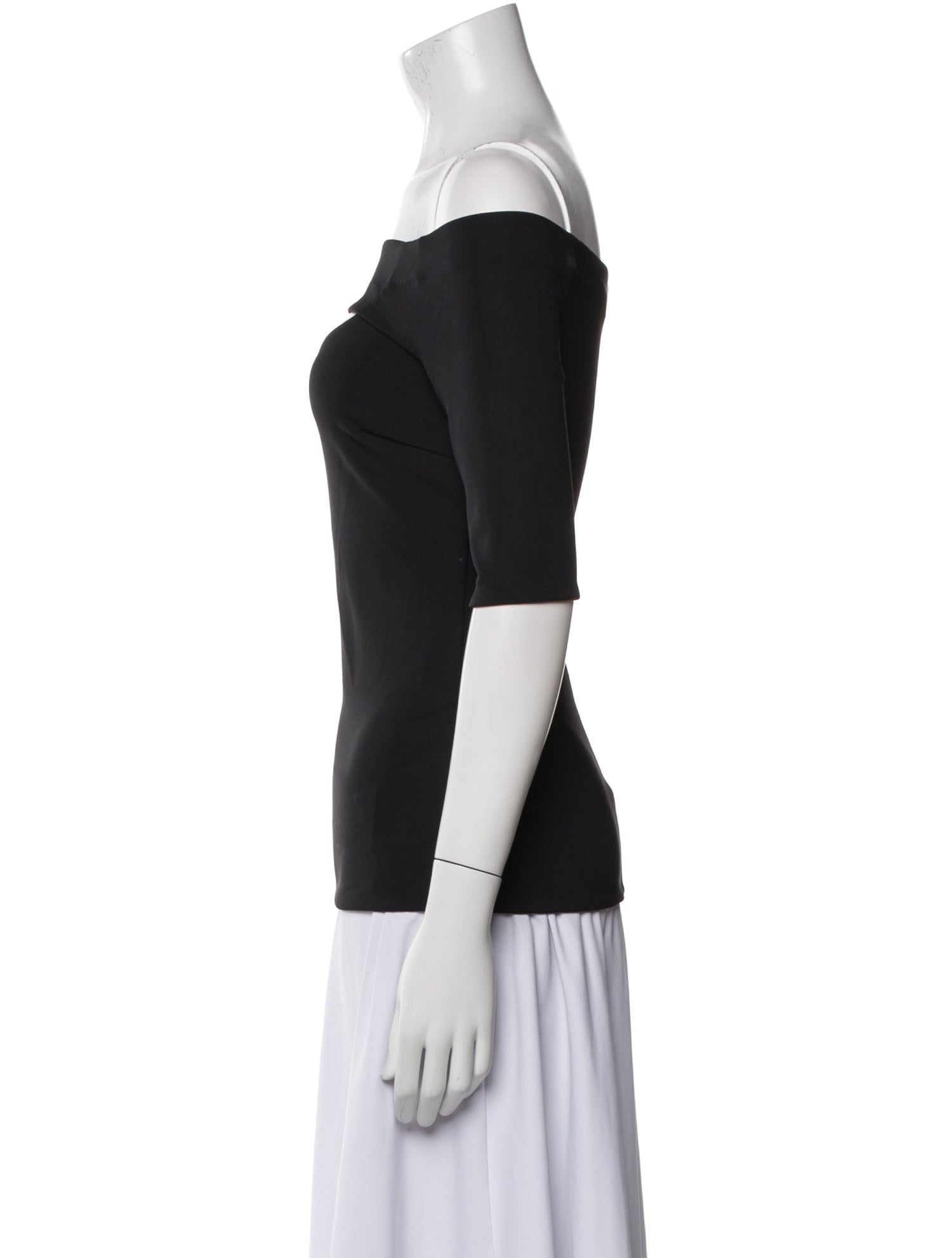 Rosetta Getty Off-The-Shoulder Three-Quarter Sleeve Top