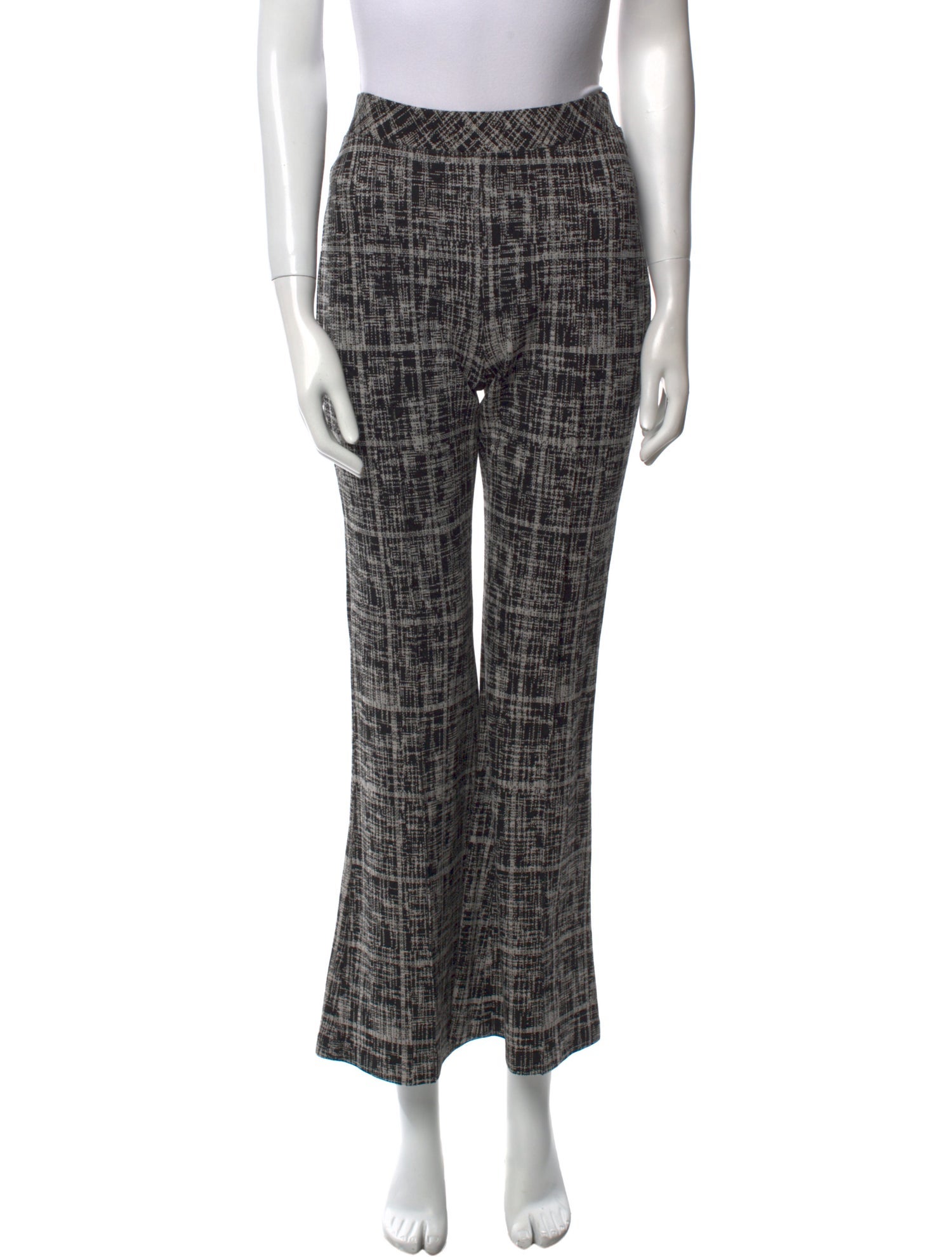 Rosetta Getty Plaid Print Wide Leg Pants
