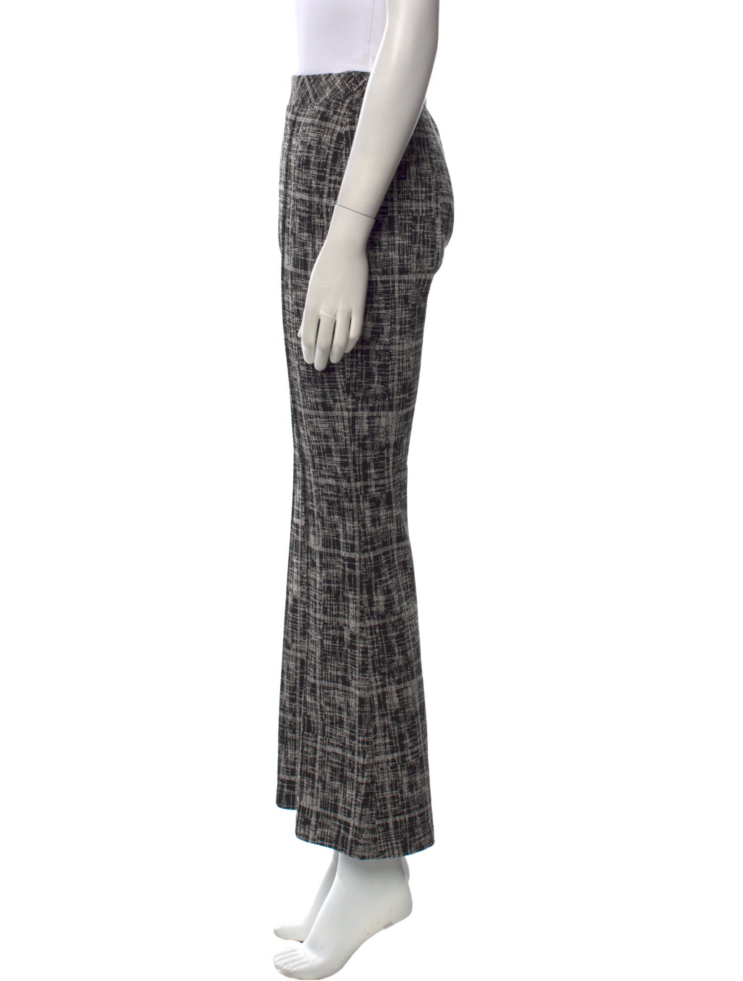 Rosetta Getty Plaid Print Wide Leg Pants