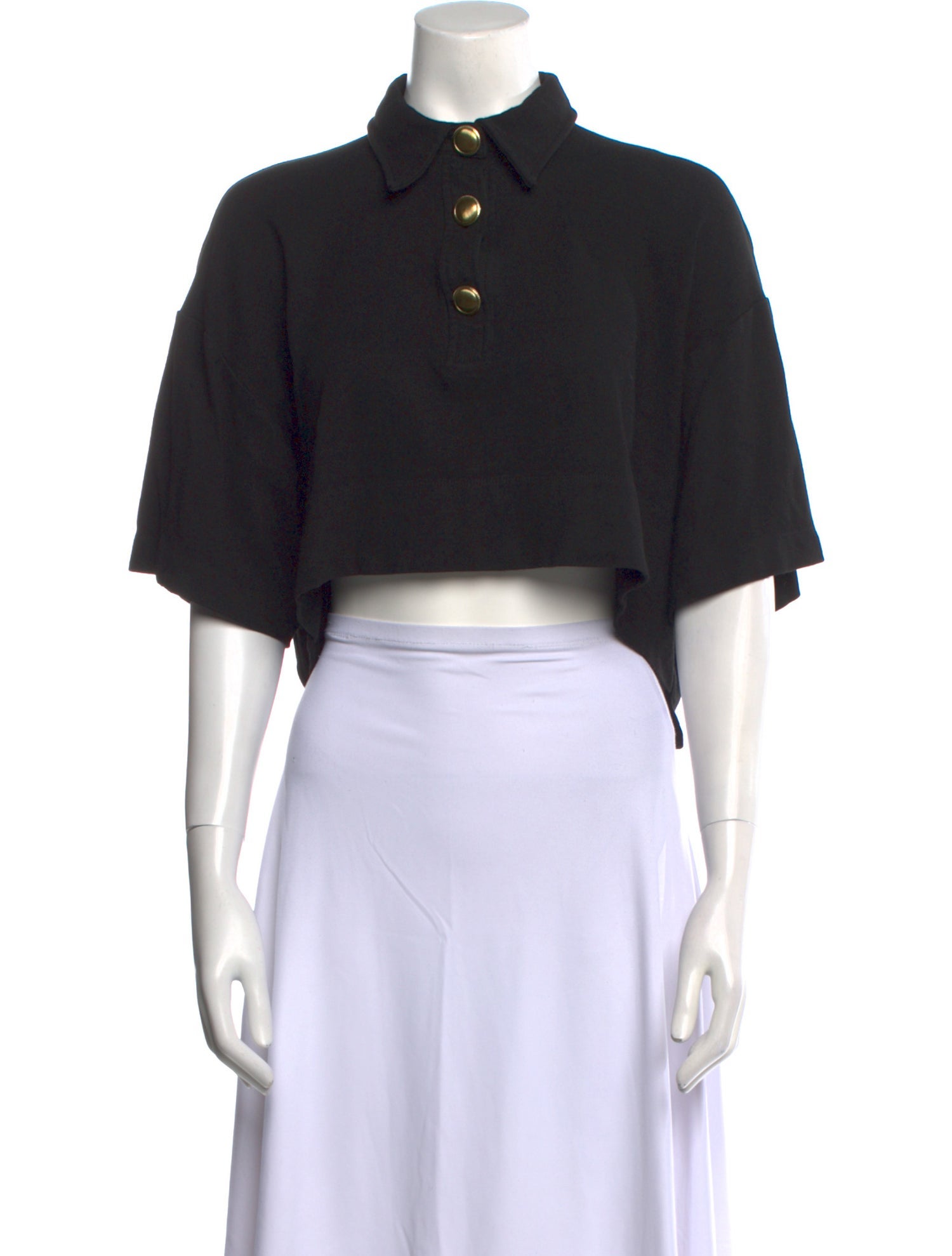 Rosetta Getty Short Sleeve Crop Top