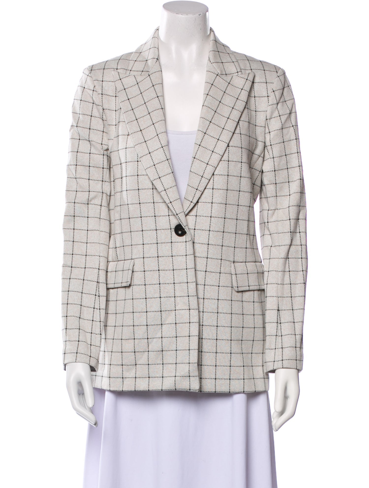 Rosetta Getty Plaid Print Blazer