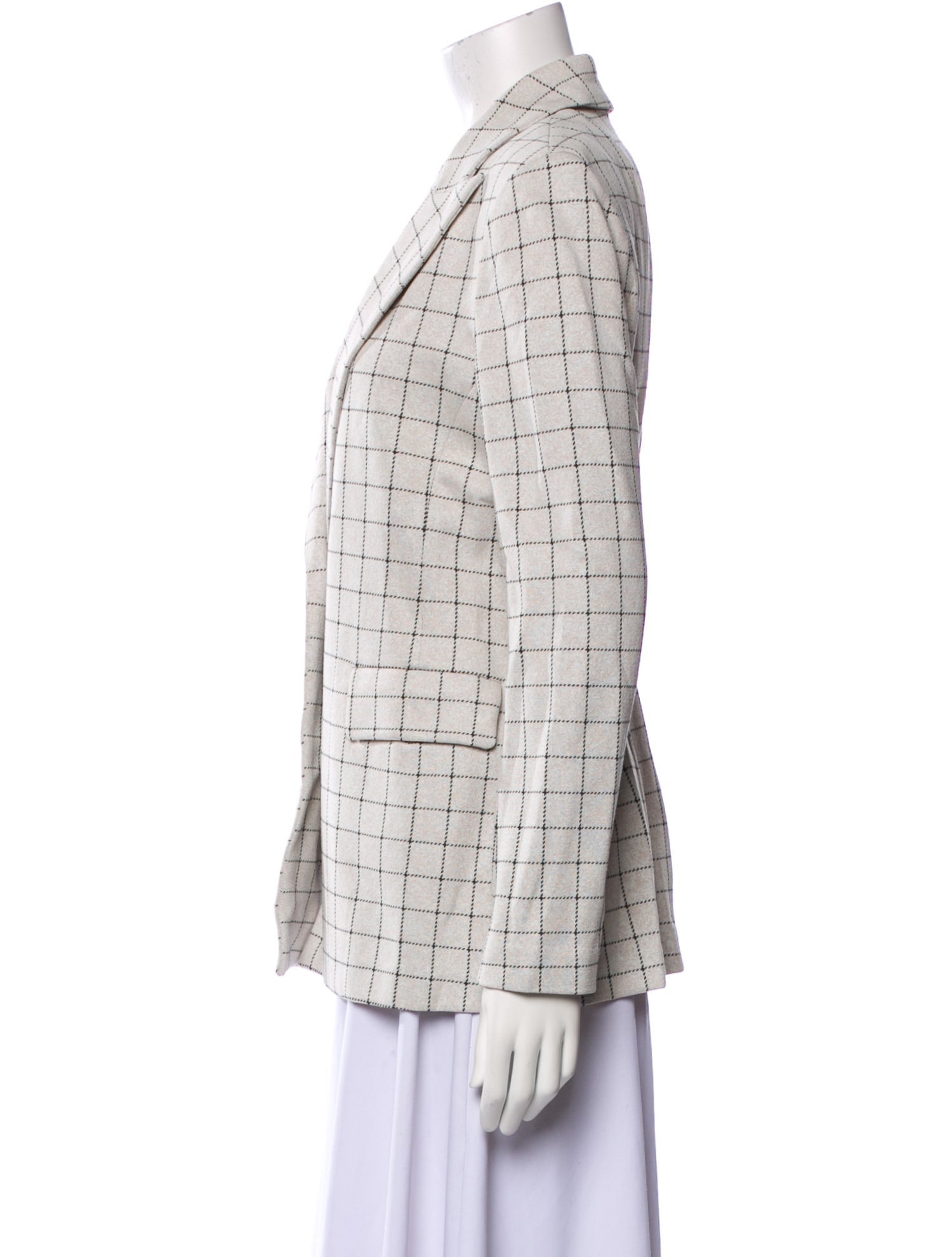 Rosetta Getty Plaid Print Blazer