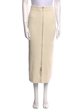 Rosetta Getty Wool Midi Length Skirt