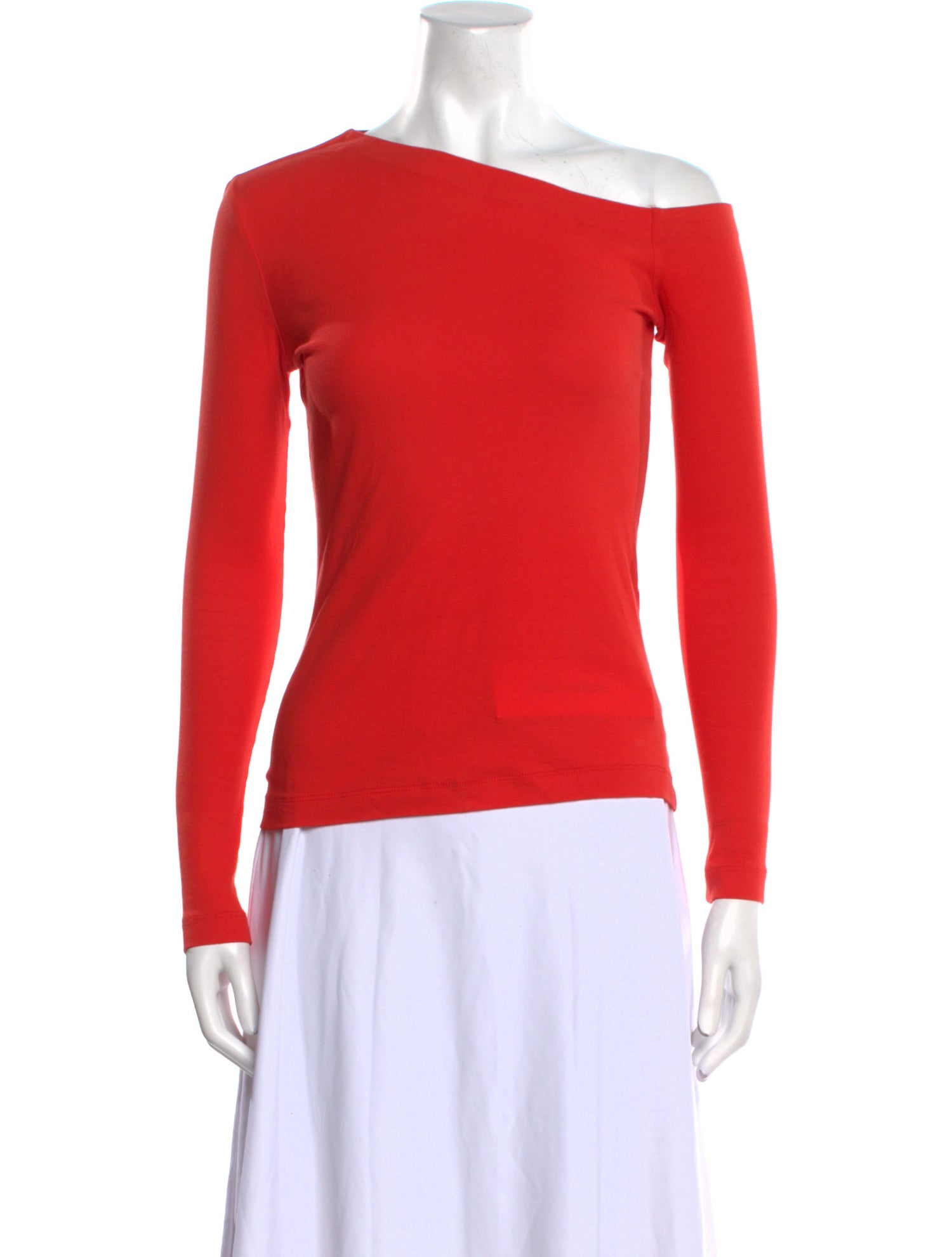 Rosetta Getty Asymmetrical Long Sleeve Top