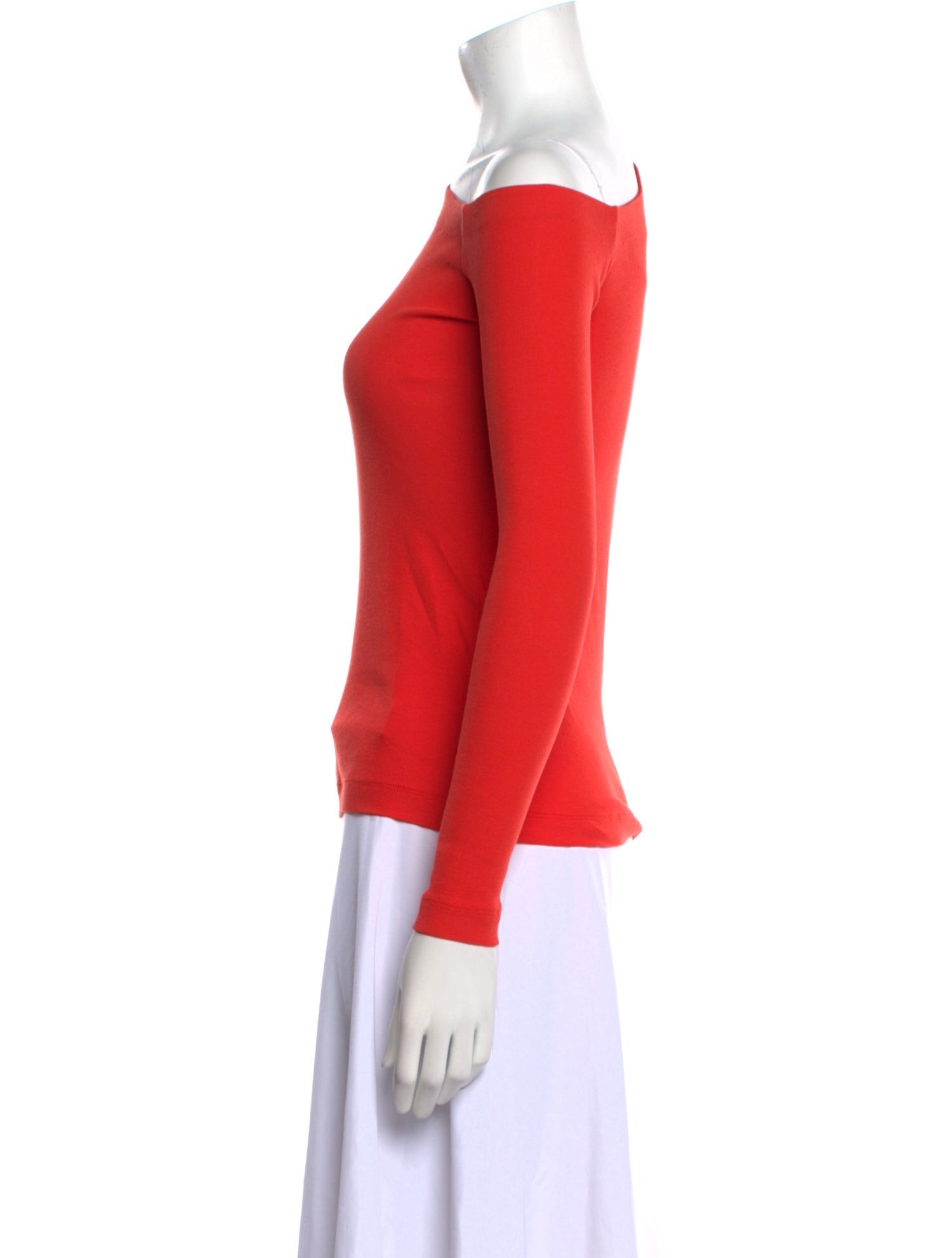 Rosetta Getty Asymmetrical Long Sleeve Top