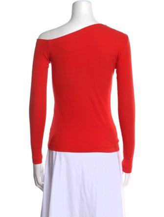 Rosetta Getty Asymmetrical Long Sleeve Top