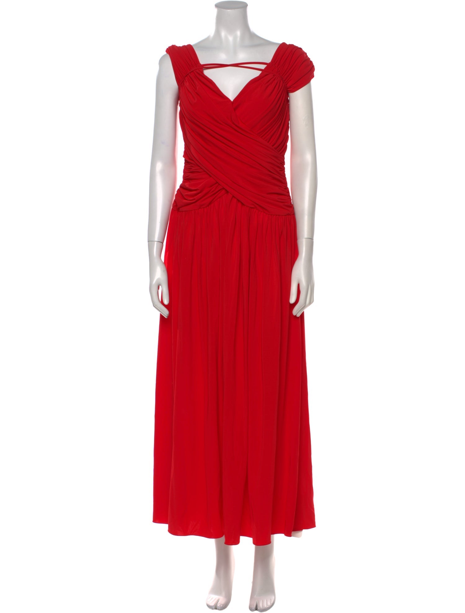 Rosetta Getty Square Neckline Long Dress