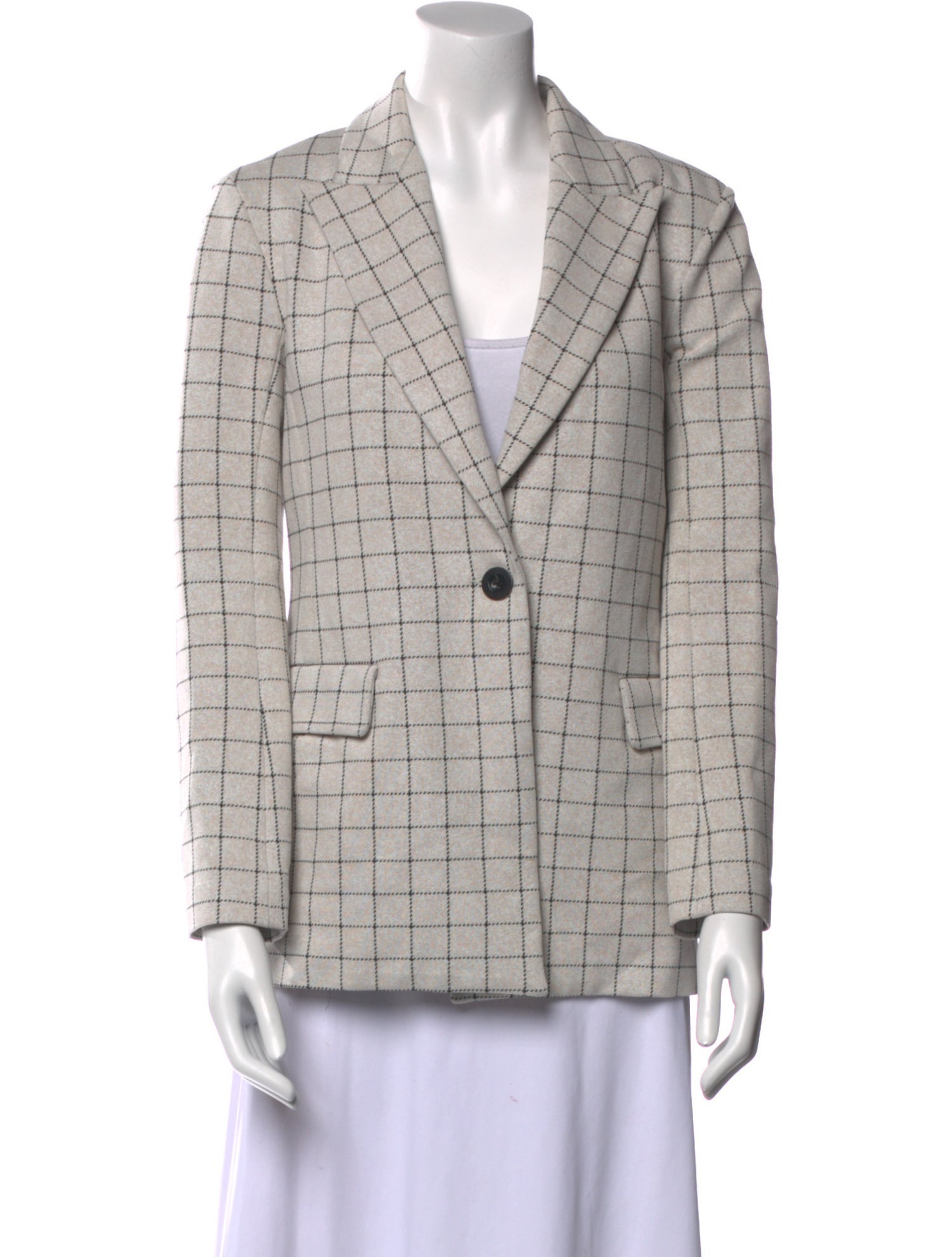 Rosetta Getty Plaid Print Blazer