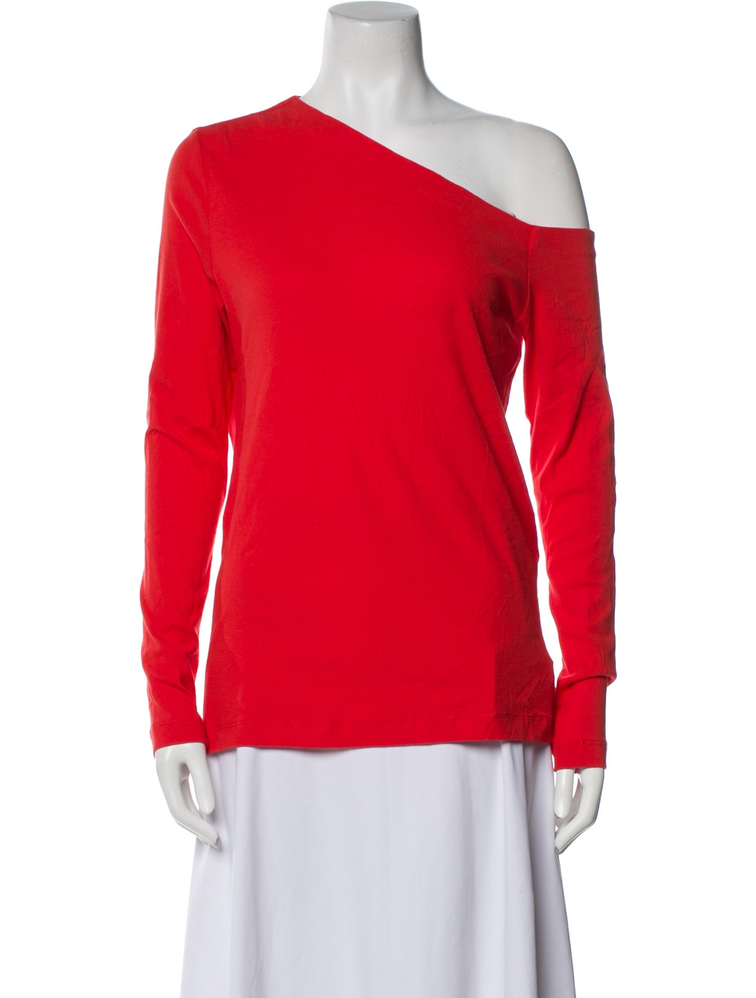 Rosetta Getty One-Shoulder Long Sleeve Top