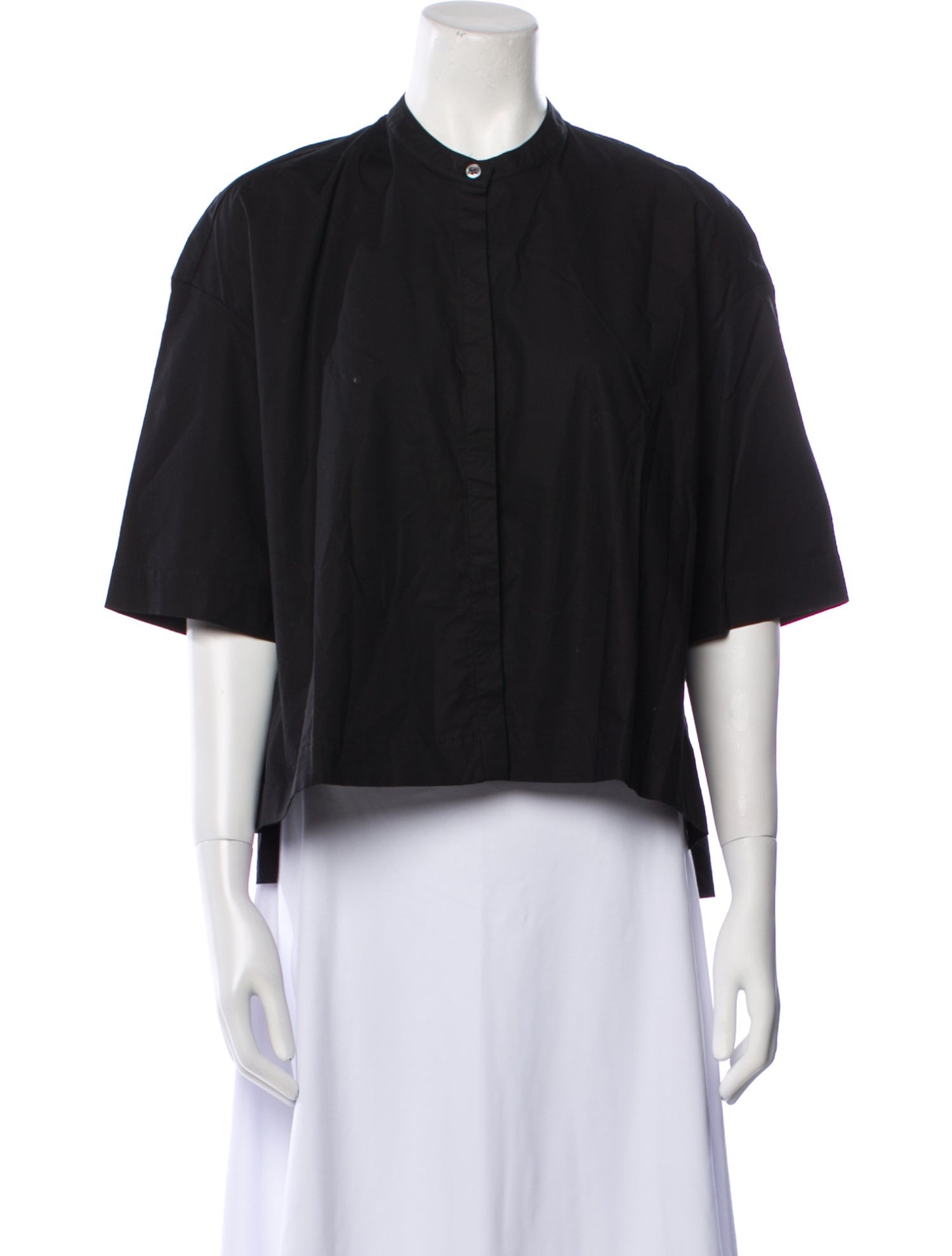 Rosetta Getty Crew Neck Short Sleeve Crop Top