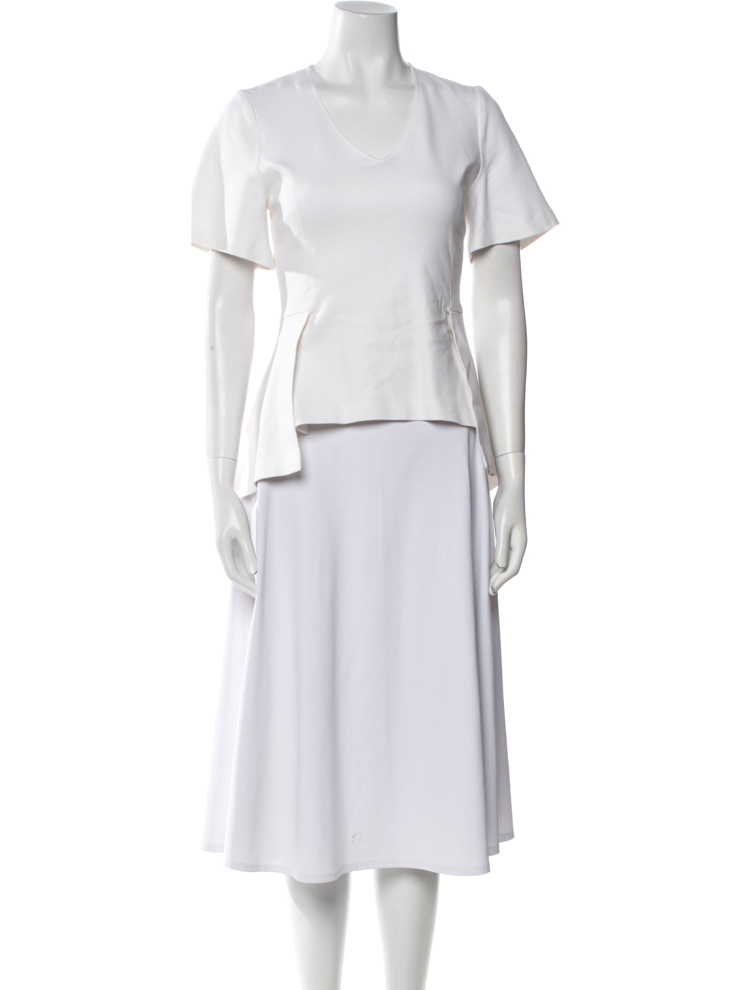 Rosetta Getty Virgin Wool Scoop Neck T-Shirt