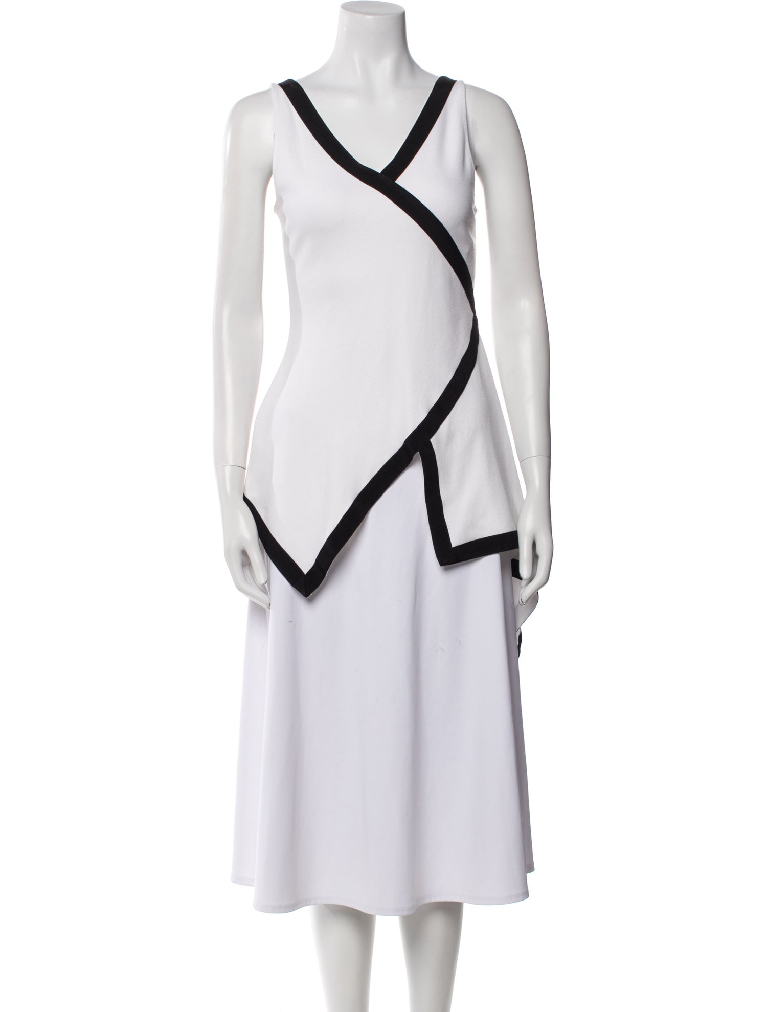 Rosetta Getty V-Neck Sleeveless Top