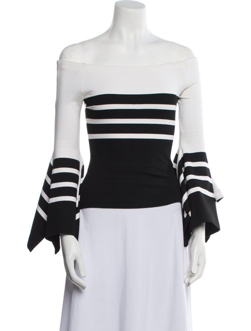 Rosetta Getty Striped Off-The-Shoulder Top