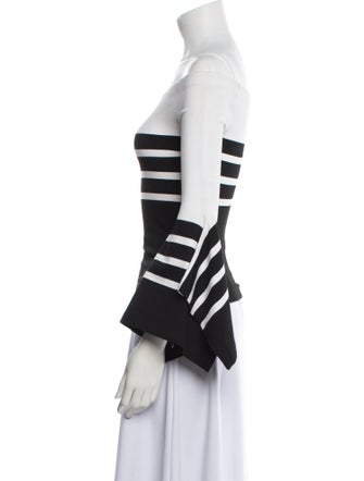Rosetta Getty Striped Off-The-Shoulder Top