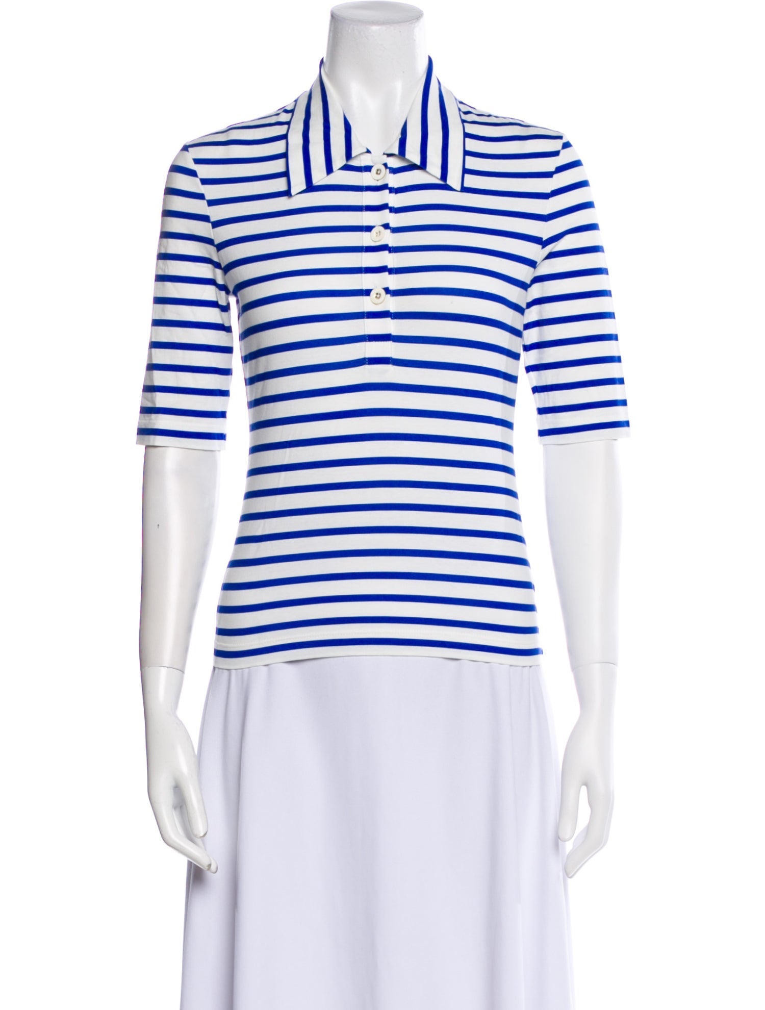 Rosetta Getty Striped Short Sleeve Polo