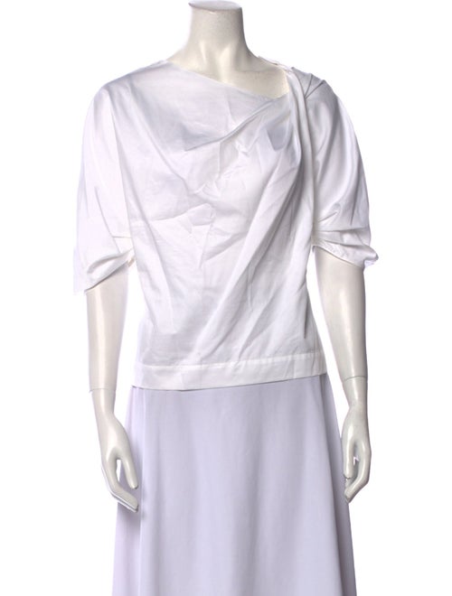 Rosetta Getty Asymmetrical Short Sleeve Top