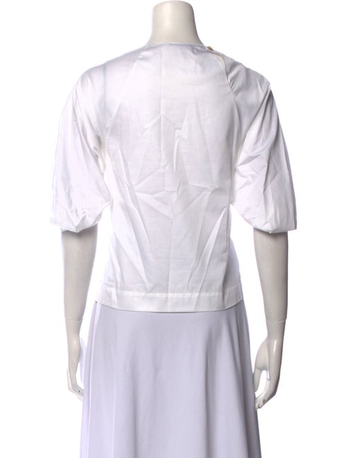 Rosetta Getty Asymmetrical Short Sleeve Top