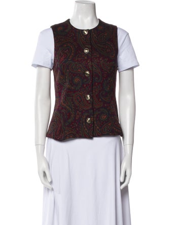 Rosetta Getty Paisley Print Vest