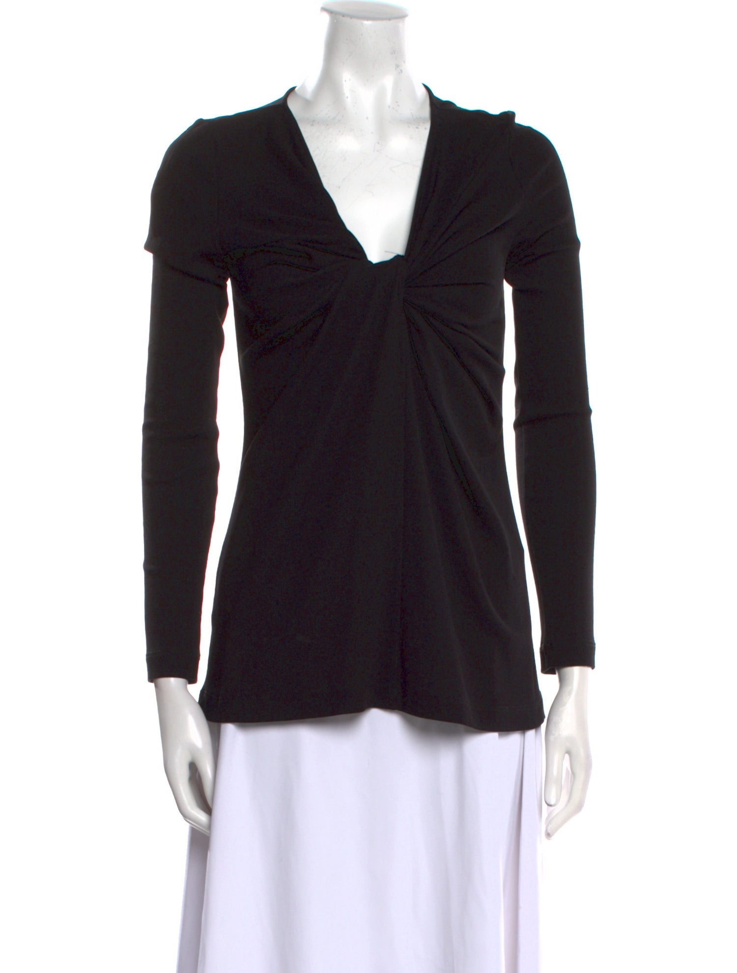 Rosetta Getty V-Neck Long Sleeve Top