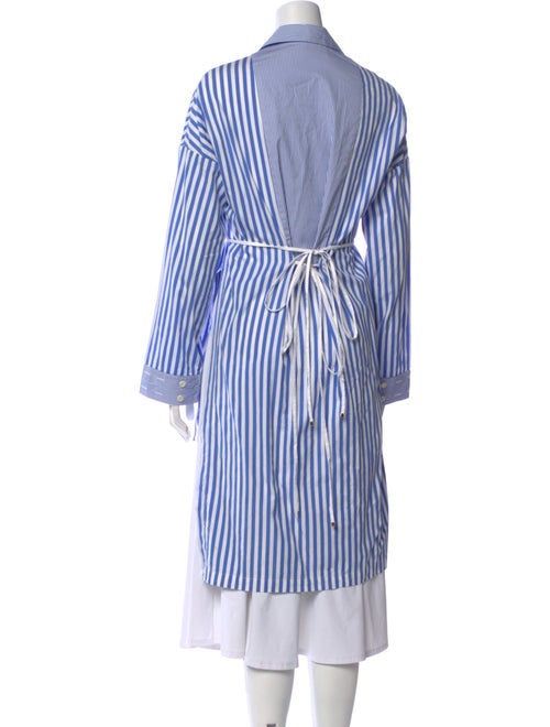 Rosetta Getty Striped Long Sleeve Button-Up Top