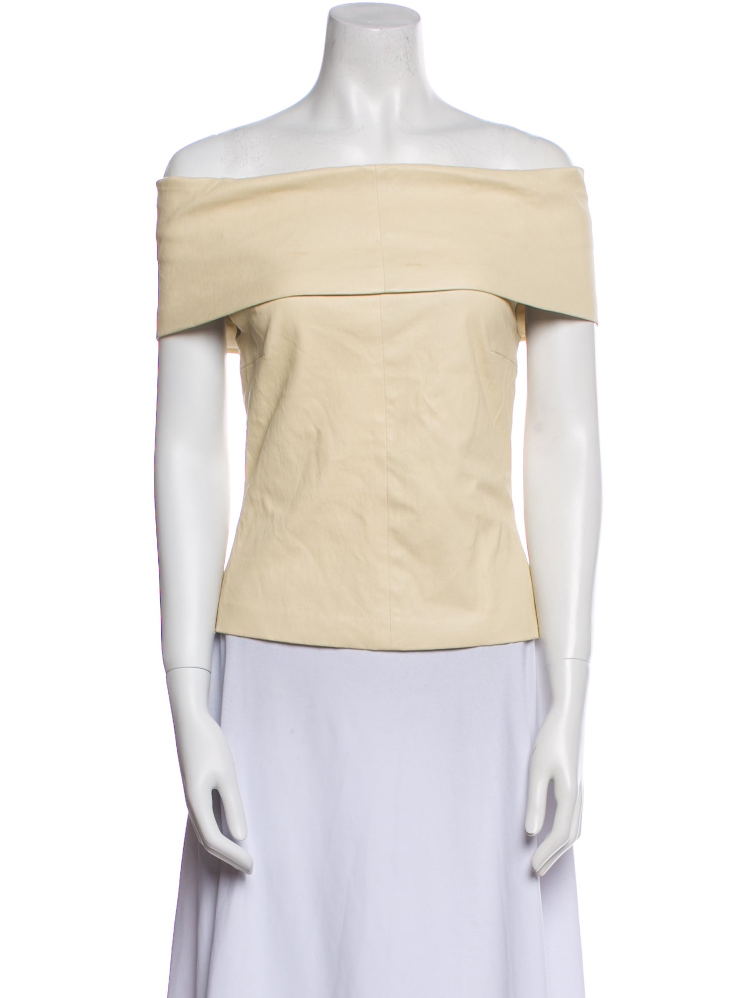 Rosetta Getty Off-The-Shoulder Short Sleeve Top