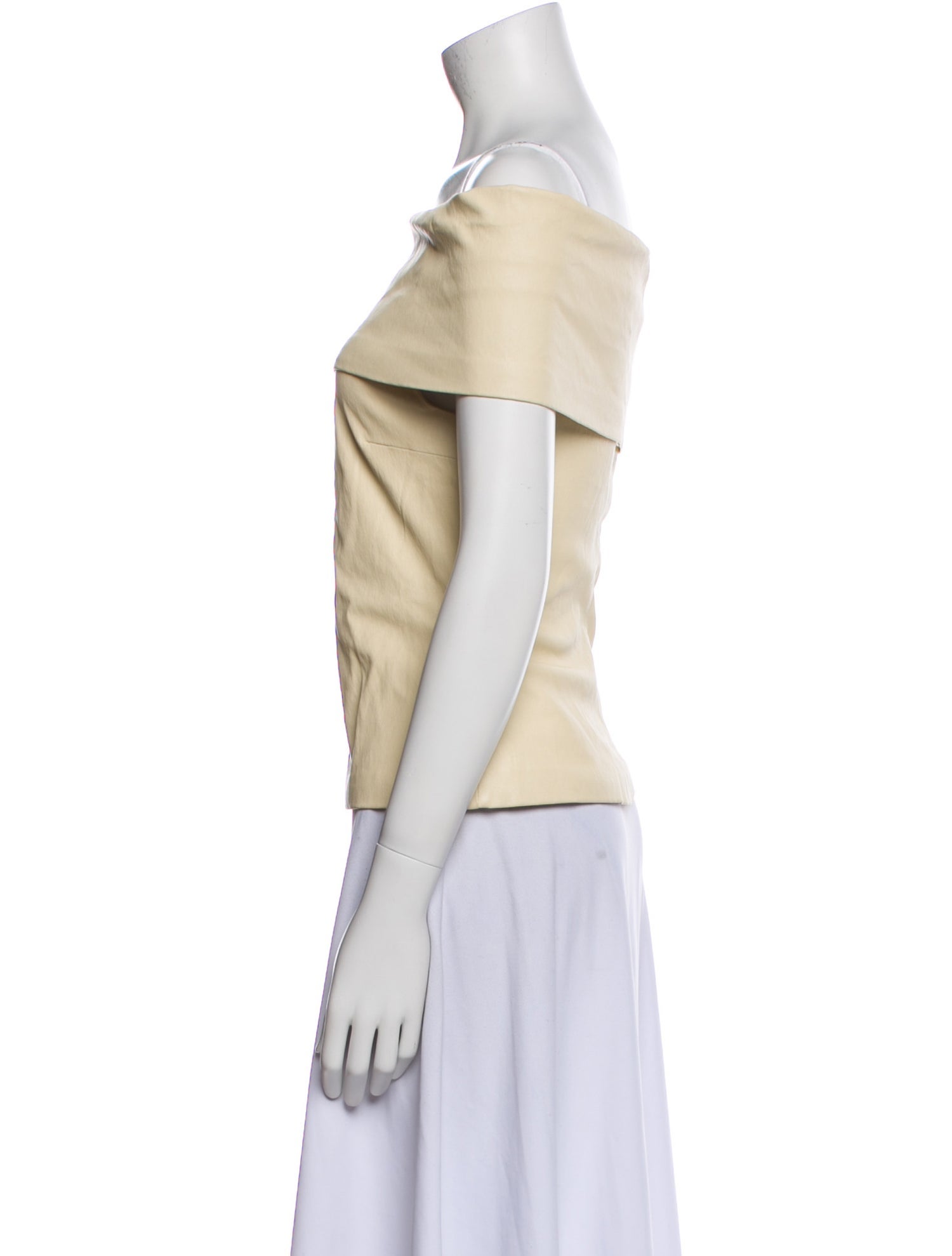 Rosetta Getty Off-The-Shoulder Short Sleeve Top