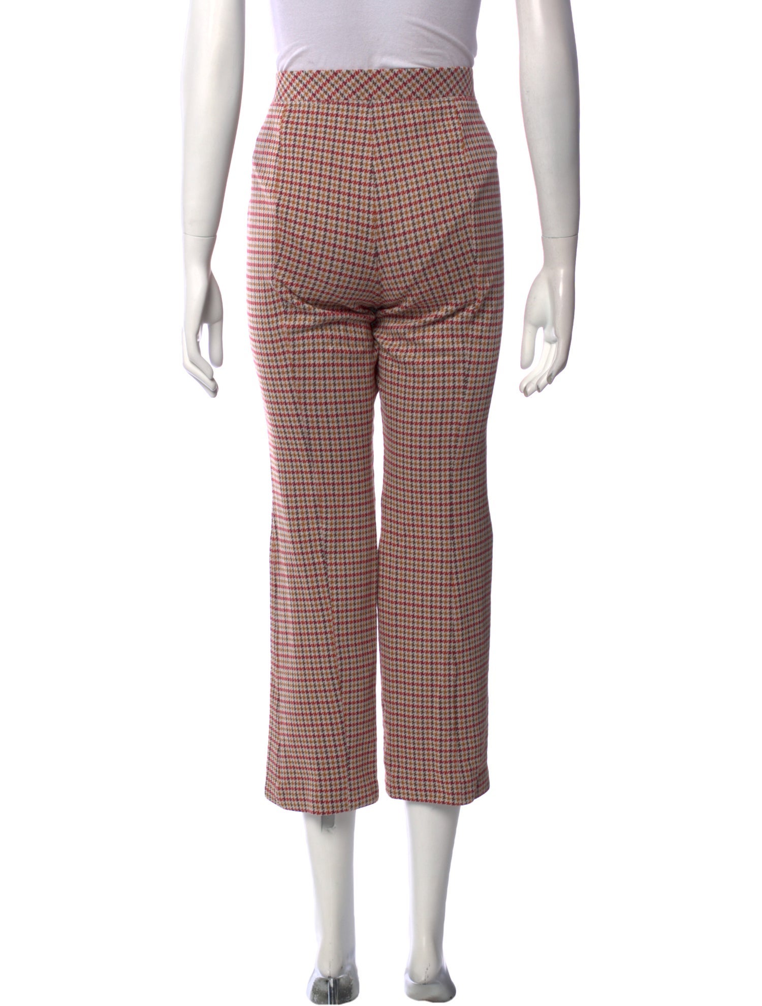 Rosetta Getty Plaid Print Straight Leg Pants