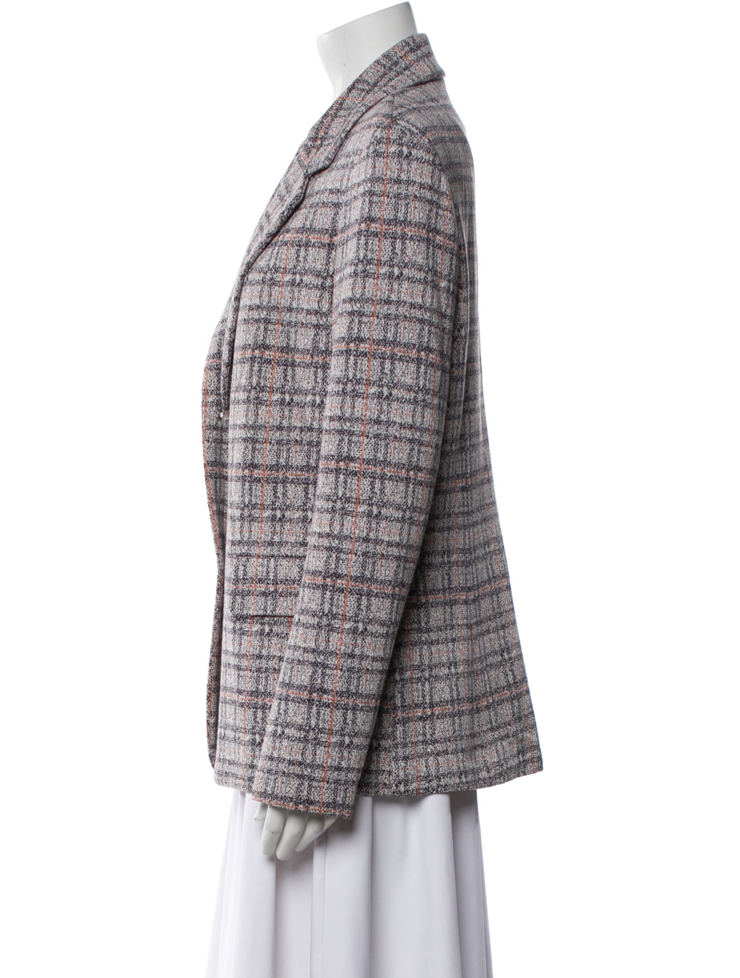 Rosetta Getty Plaid Print Blazer