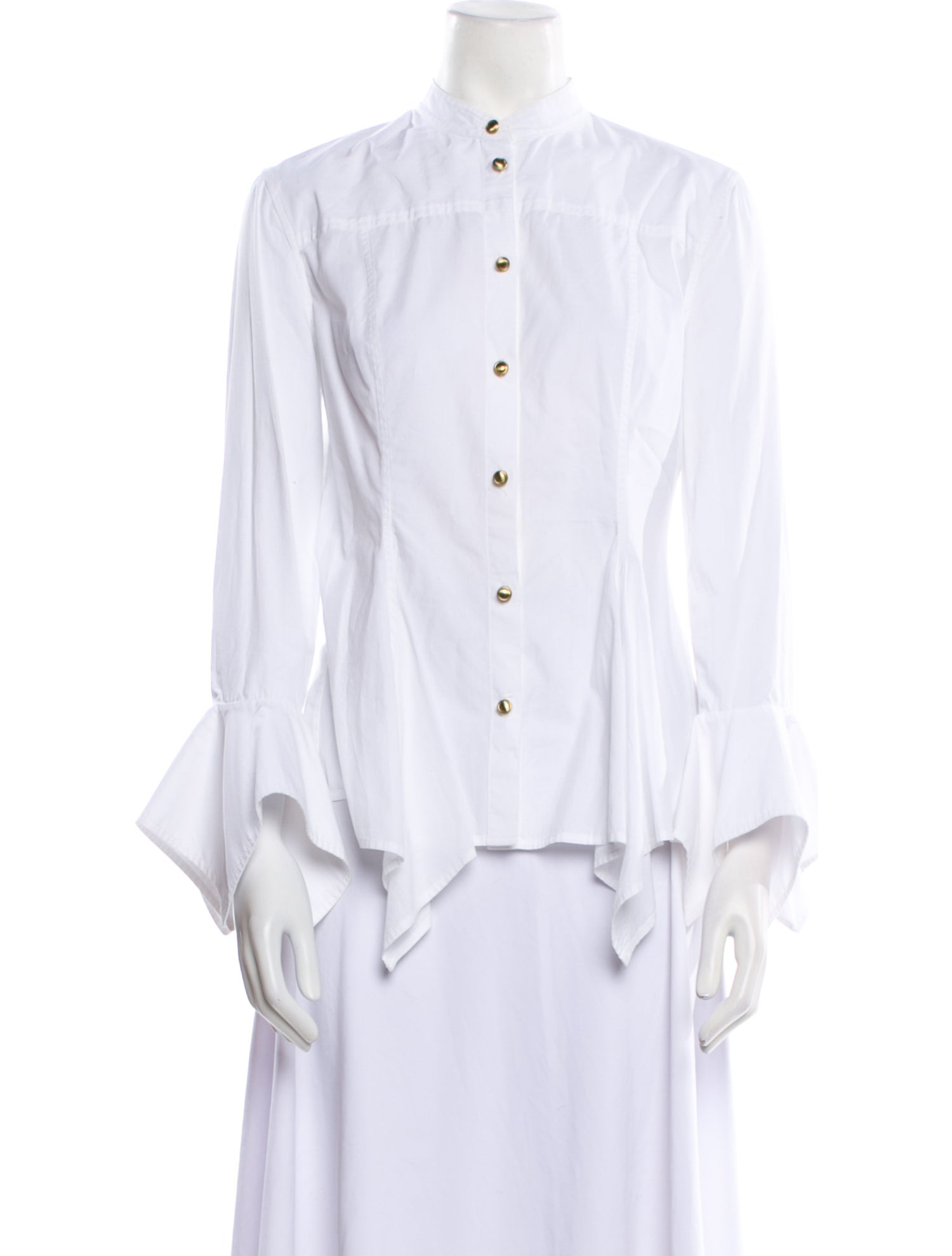 Rosetta Getty Long Sleeve Button-Up Top
