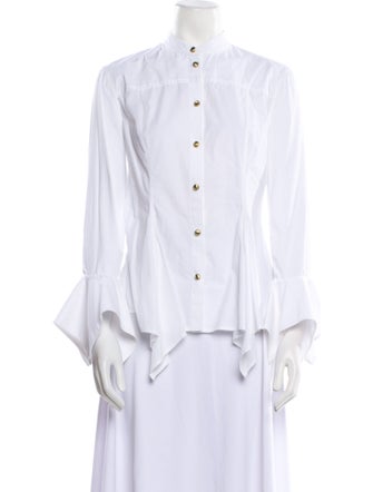 Rosetta Getty Long Sleeve Button-Up Top