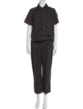 Rosetta Getty Polka Dot Print Pant Set