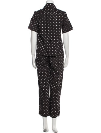 Rosetta Getty Polka Dot Print Pant Set
