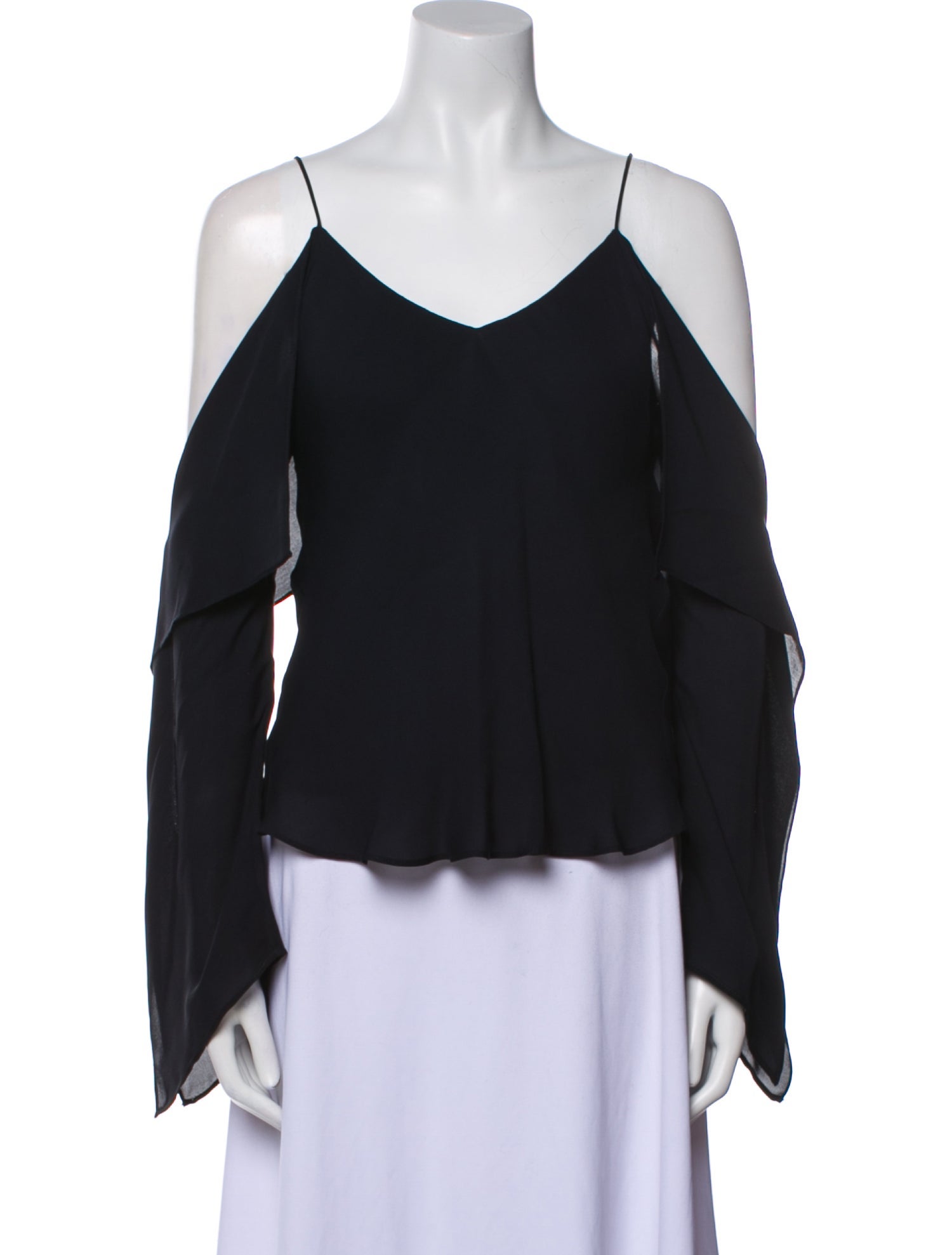 Rosetta Getty Silk V-Neck Blouse
