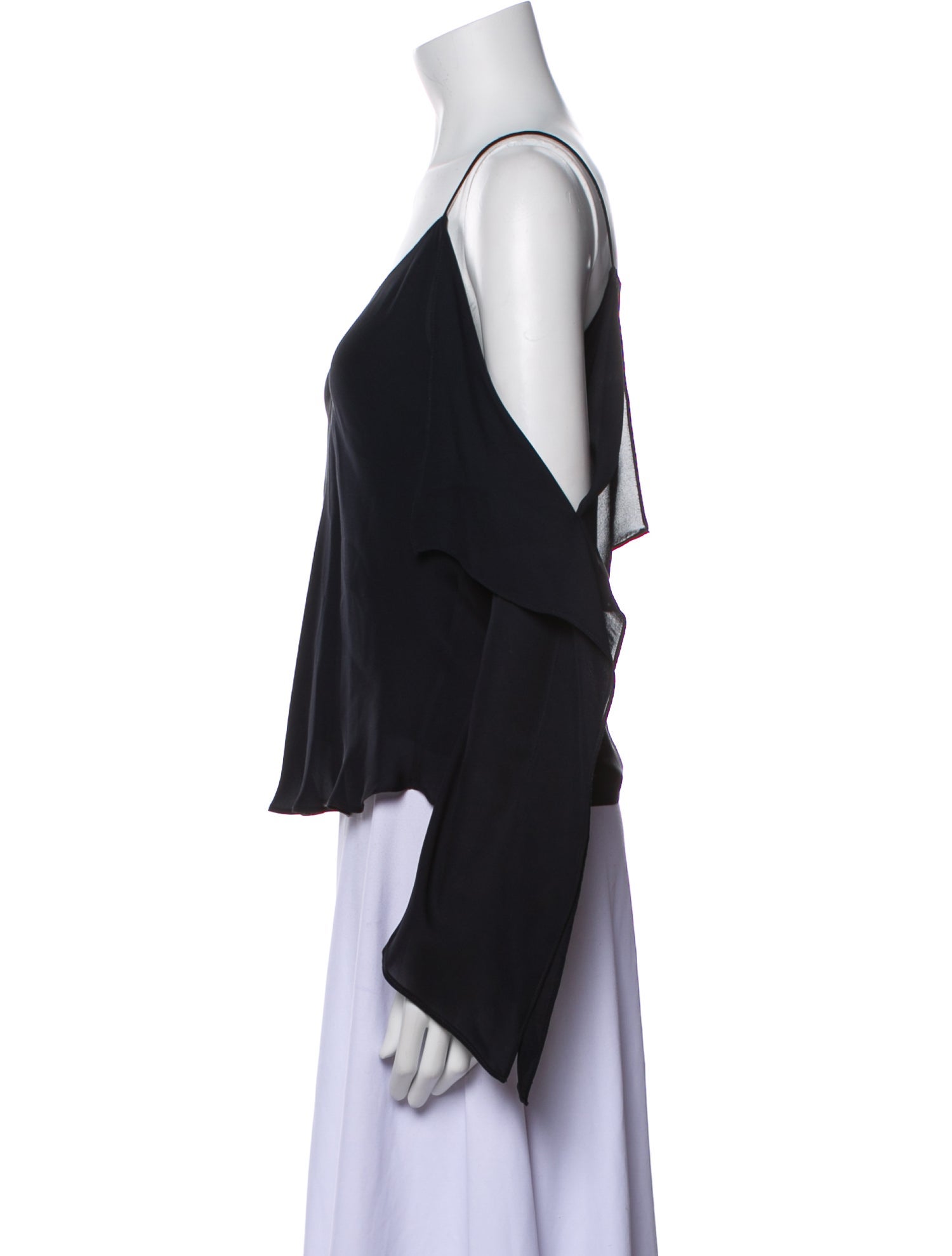 Rosetta Getty Silk V-Neck Blouse