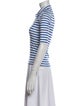 Rosetta Getty Striped Three-Quarter Sleeve Polo