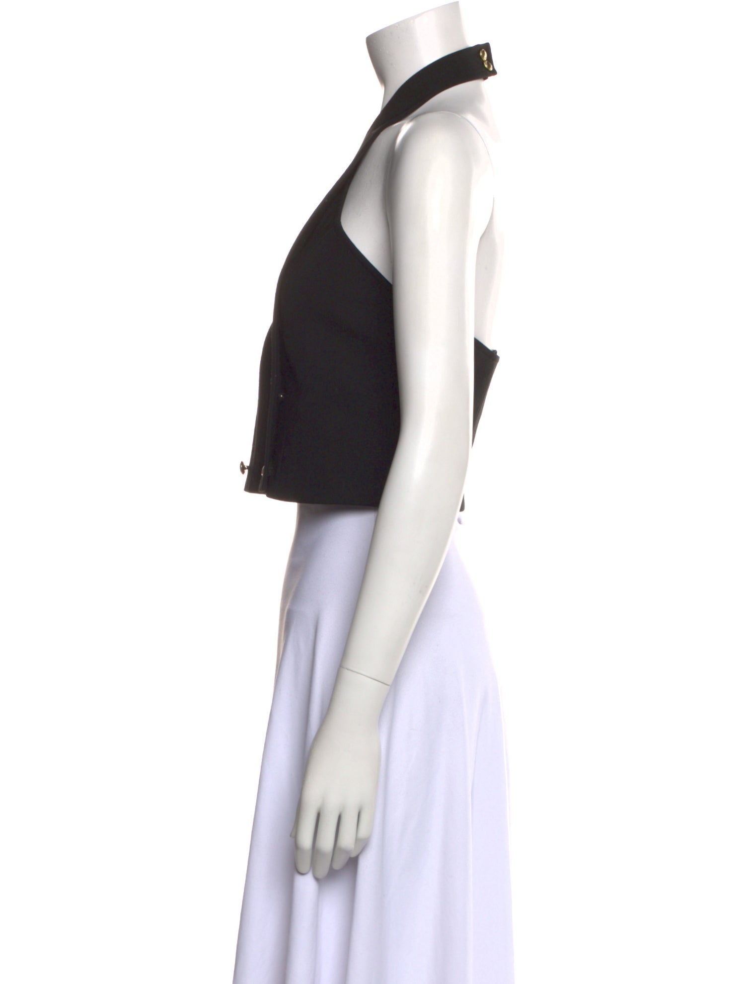 Rosetta Getty Polka Dot Print Halterneck Crop Top w/ Tags