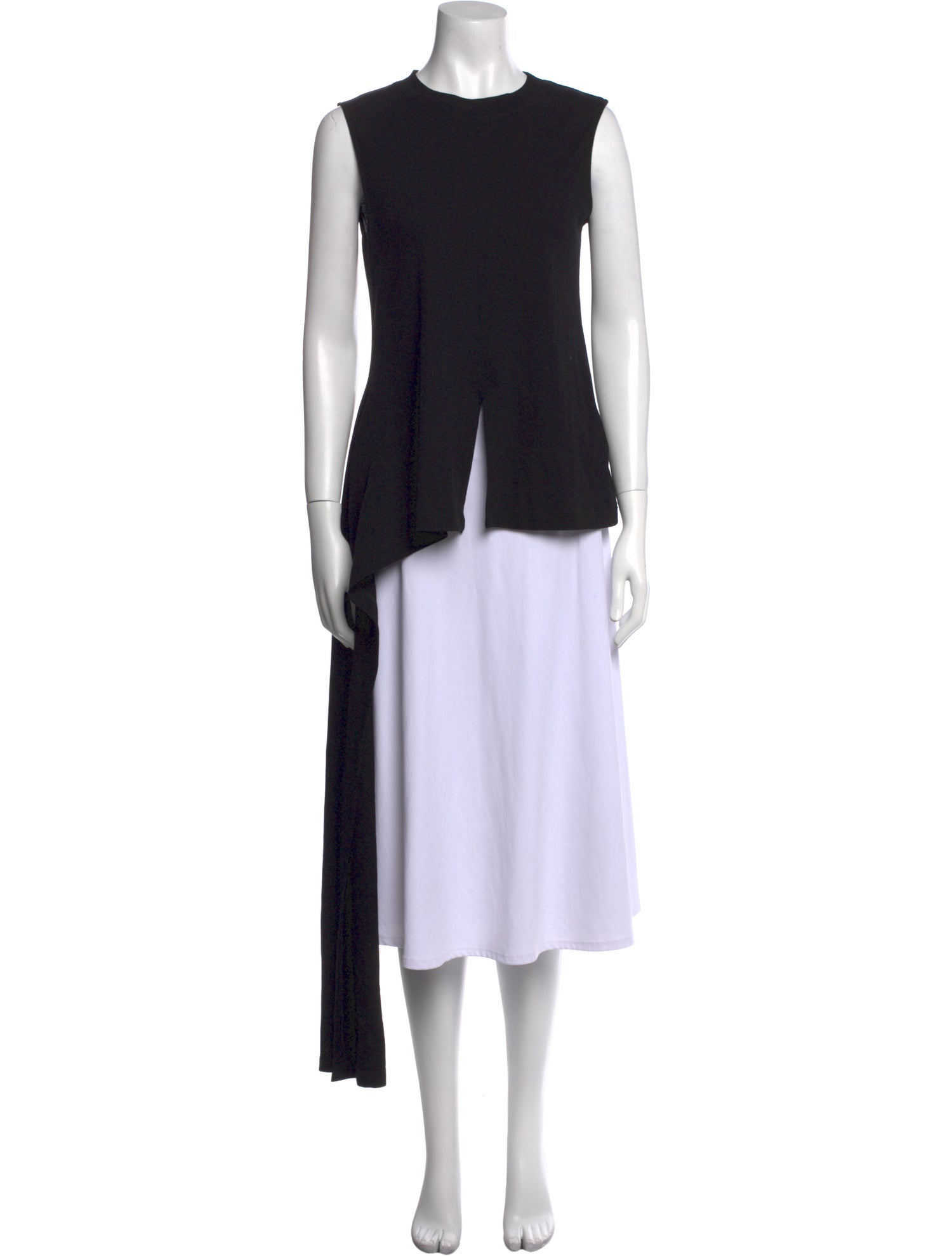 Rosetta Getty Crew Neck Sleeveless Tunic