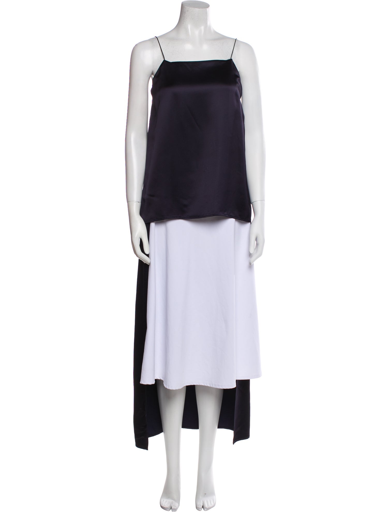 Rosetta Getty Square Neckline Sleeveless Tunic
