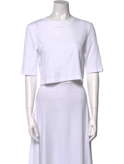 Rosetta Getty Crew Neck Short Sleeve Crop Top