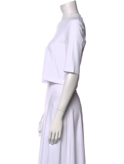 Rosetta Getty Crew Neck Short Sleeve Crop Top