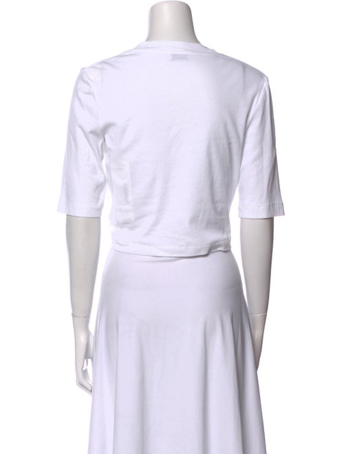 Rosetta Getty Crew Neck Short Sleeve Crop Top