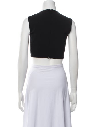 Rosetta Getty V-Neck Sleeveless Crop Top