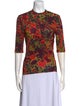 Rosetta Getty Printed Crew Neck Top